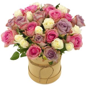 Walentynki Flower Box Różana słodycz