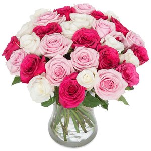 Walentynki Bukiet Pastelowe róże